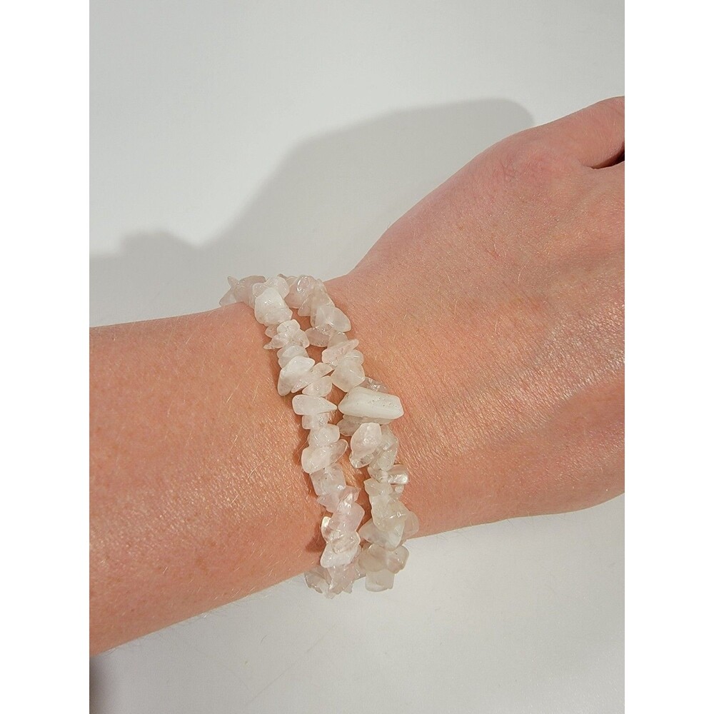 Carolee Pink Quartz Beaded 2-Strand‎ Toggle Statement Bracelet Amore Love EUC